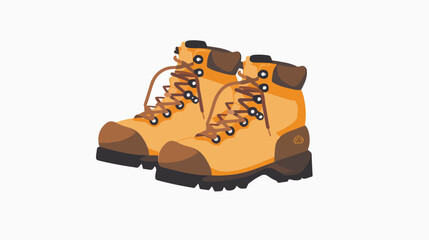 Hiking boots. vector Simple modern icon design illustration