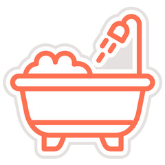 Bathtub Vector Icon Design Illustration