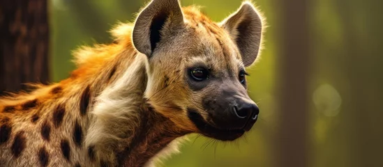 Poster close up view hyena background © kucret