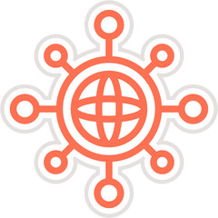 Networking Vector Icon Design Illustration