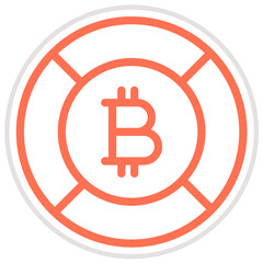 Bitcoin Vector Icon Design Illustration