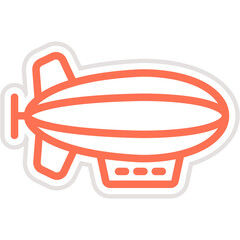 Zeppelin Vector Icon Design Illustration © Graphixs Art