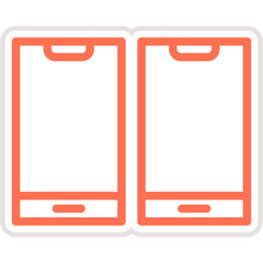 Mobile phones Vector Icon Design Illustration
