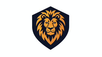 Lion shield logo design 