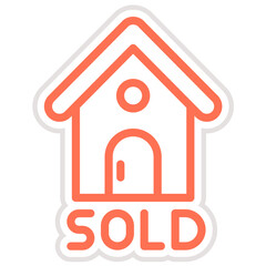 Sold Vector Icon Design Illustration