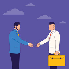 Fototapeta premium Business Deal or Agreement Illustration