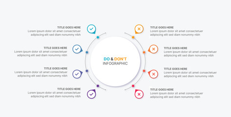 Dos and Don'ts, Comparison Chart Infographic Template Design