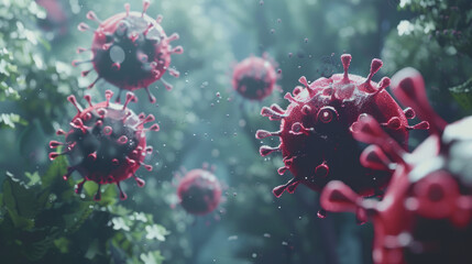 The corona virus is coming back, Generative AI - obrazy, fototapety, plakaty