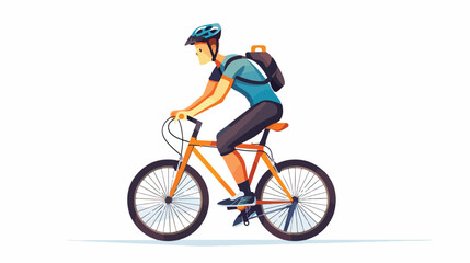 Man riding cycle vector illustration 