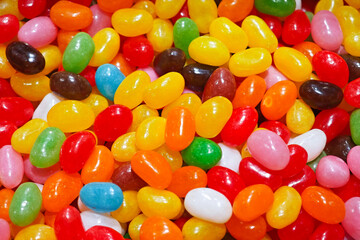 Pile of colorful round candy background.
