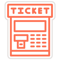 Ticket machine Vector Icon Design Illustration