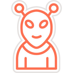 Alien Vector Icon Design Illustration