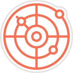 Radar Vector Icon Design Illustration