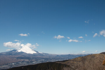 晴天の富士山風景