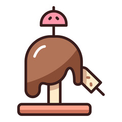 Chocolate Fountain Color Icon