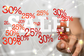 percent shopping digital in hand