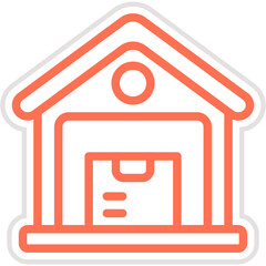 Ware house Vector Icon Design Illustration