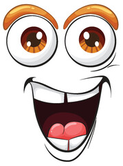 Vector illustration of a happy, smiling face