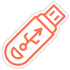 Usb Vector Icon Design Illustration