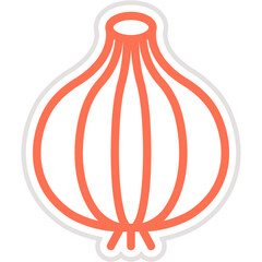 Onion Vector Icon Design Illustration