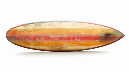 A surfboard from the 60s, vintage and isolated