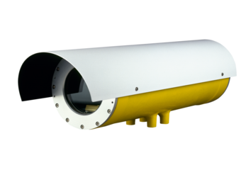 security camera on white background (clipping path )