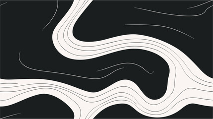 Abstract background, poster, banner. Digital image with a psychedelic stripes. Geometric minimalist artwork with simple line. Vector. Seamless.