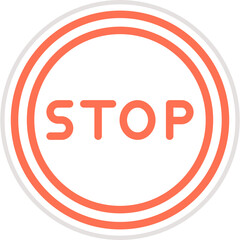 Stop Vector Icon Design Illustration
