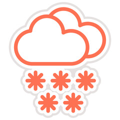 Snowing Vector Icon Design Illustration