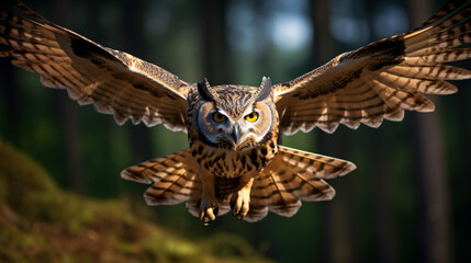 A bird of prey from the Accipitridae family the owl