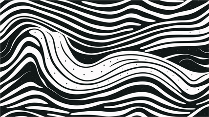 Background brush pattern. Simple wavy abstract geometric texture. Brush pattern. Vector illustration. Option 6. Grunge texture. Seamless.
