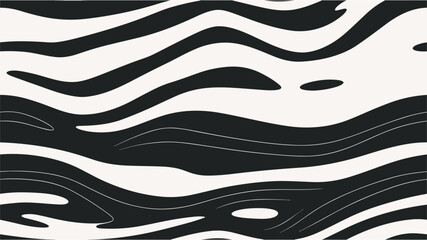 Grunge pattern. Texture with waves, curves lines. Optical art background. Seamless pattern. Vector illustration. Wave pattern.