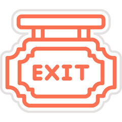 Exit Vector Icon Design Illustration