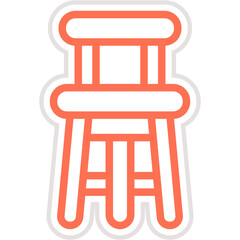 Bar Stool Vector Icon Design Illustration