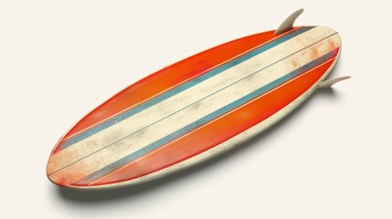 Another 60s surfboard, vintage and isolated