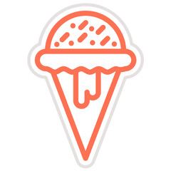 Ice cream Vector Icon Design Illustration
