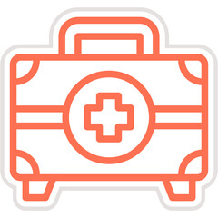 Fototapeta premium First Aid Kit Vector Icon Design Illustration