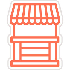 Fototapeta premium Stall Vector Icon Design Illustration