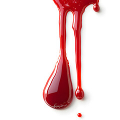 Dripping blood isolated on white. background