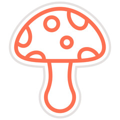 Obraz premium Mushroom Vector Icon Design Illustration