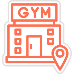 Gym Location Vector Icon Design Illustration