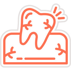 Wisdom Tooth Vector Icon Design Illustration