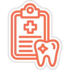 Dental Record Vector Icon Design Illustration