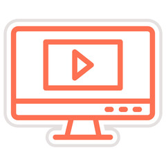 Play button Vector Icon Design Illustration