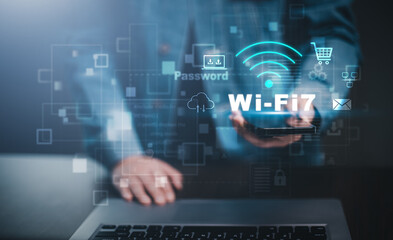 Wifi 7 technology enhances the efficiency of data transmission for faster speeds to connected devices, ensuring higher performance.