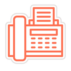 Fax machine Vector Icon Design Illustration