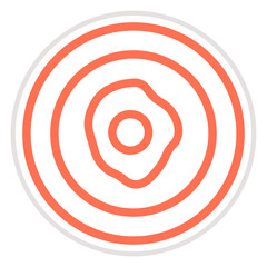 Fried Egg Vector Icon Design Illustration