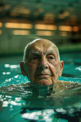 Vibrant Aquatic Zumba Practitioner Portrait.,Active elder people, Adventure