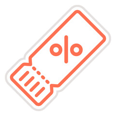 Retail Coupon Vector Icon Design Illustration