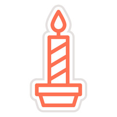 Candle Vector Icon Design Illustration